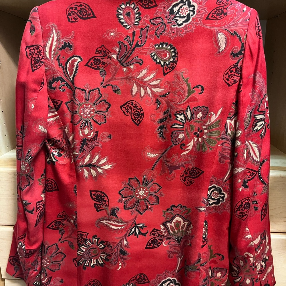Doncaster Red and Black Patterned Jacket Vintage